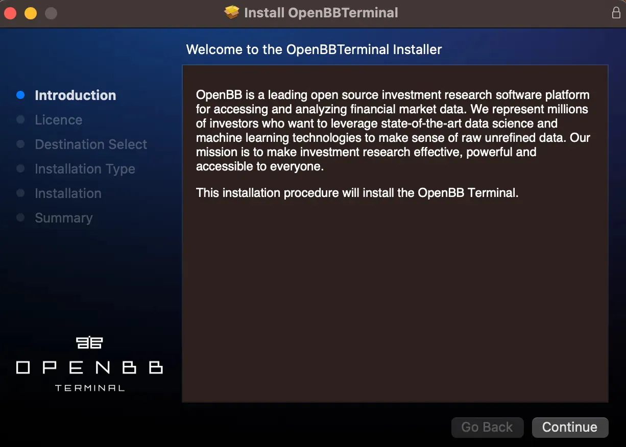 OpenBB Terminal installieren (Screenshot der Autoren)